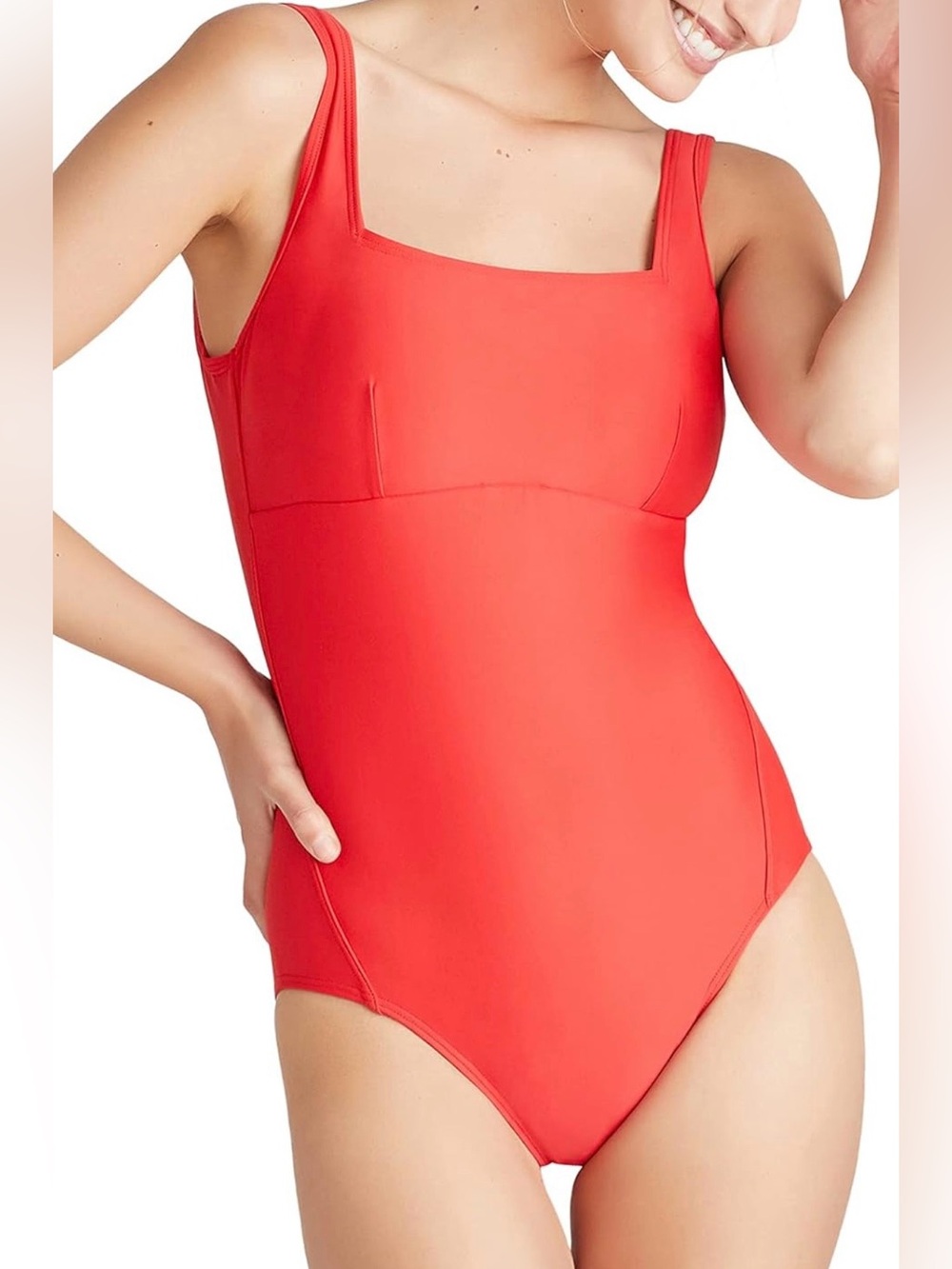NWT Yummie Women's Athena Square Neck One Piece Swimsuit